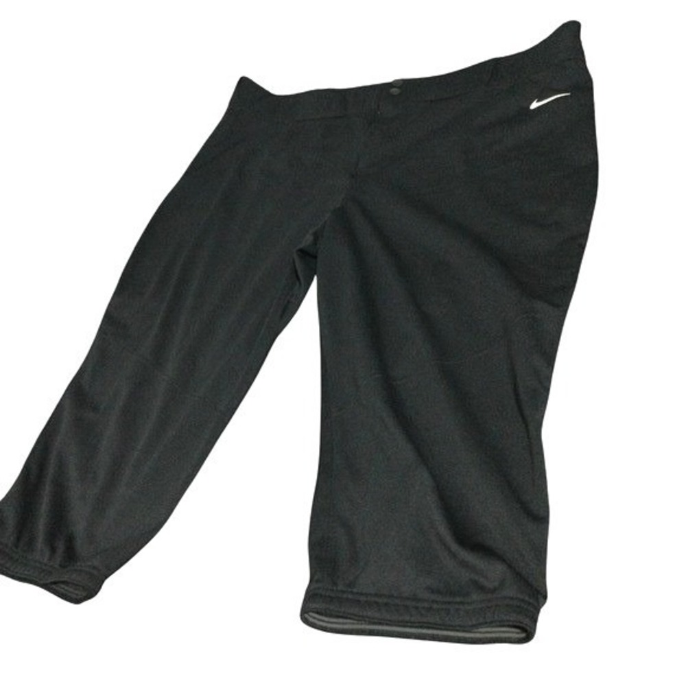 Nike Mens Black Baseball Softball Pants Knickers Athletic Swoosh Logo XL‎